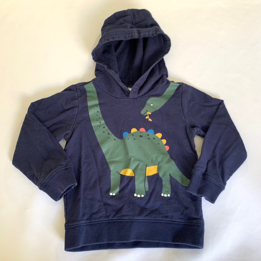 Carters‎ Dinosaur Hoodie Boys 4T Navy Blue Graphic Pullover Dinocore Jurassic